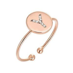 14K Gold Plated Initial Ring Stackable Rings for Women | Fashion Rings